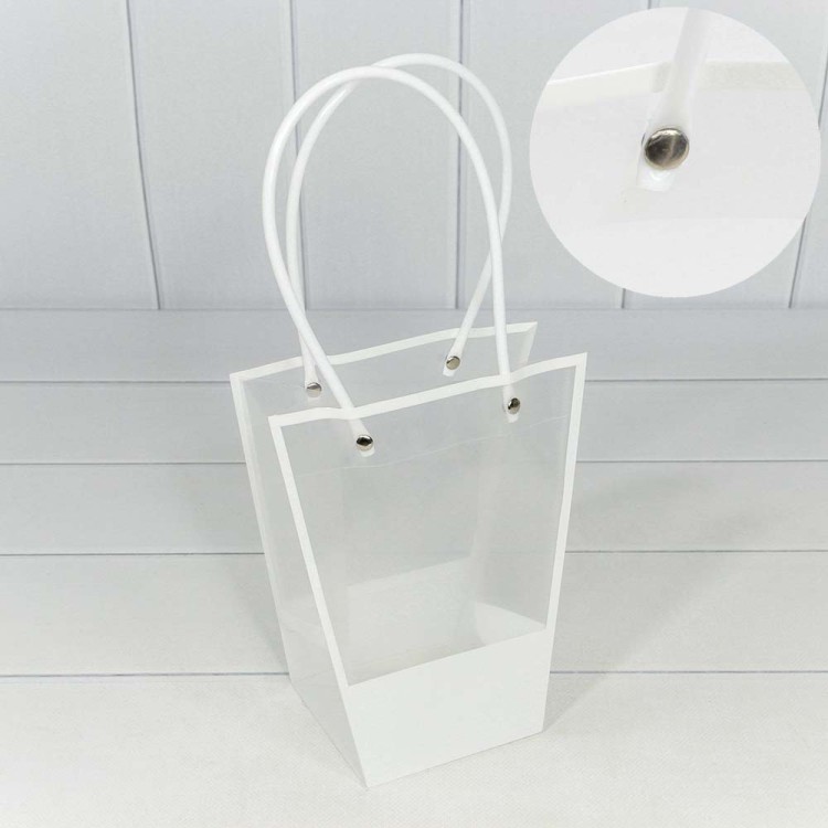 000175E/1 Пакет пластиковый "Ваза для цветов" 20*17*10 Белый 1/10 1/300