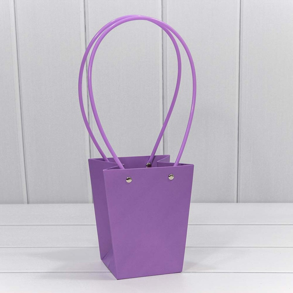 000171G/21 Пакет подарочный "Ваза для цветов" 15,5*13*9,5 Фиолетовый 1/10 1/150