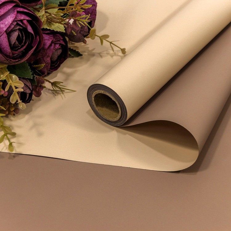 1604/2310 Пленка 0,58*10м матовая  двухсторонняя 65мкм Серовато-Бежевый Бледно-Коричневый  1/30