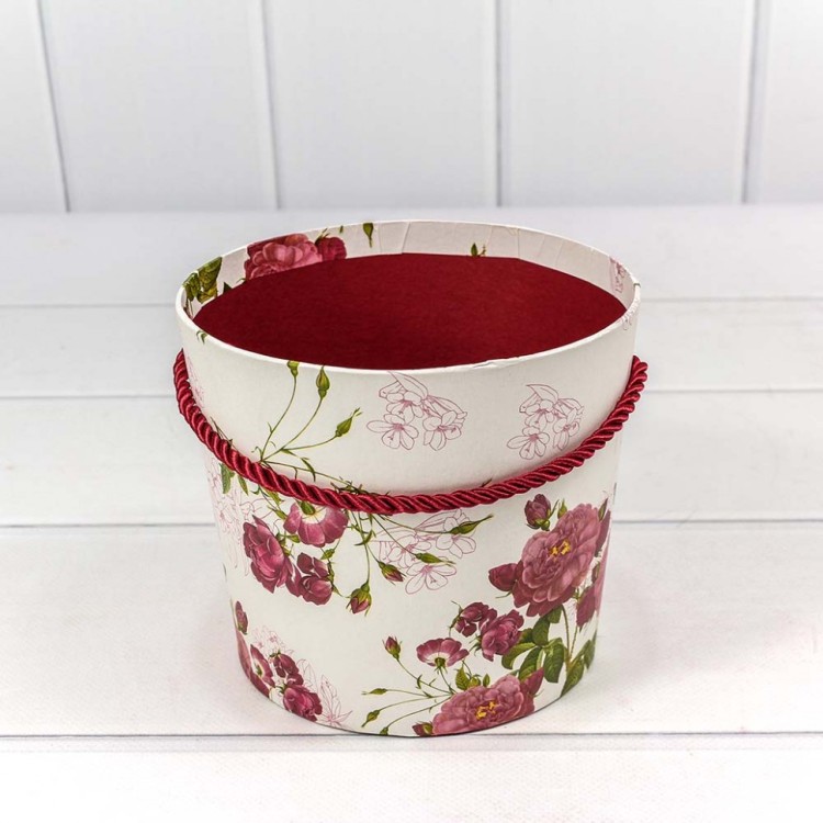 720745/1 Коробка для цветов 14,5*12,5 см Ваза с ручкой Цветы (ассортимент) 1/10 1/120