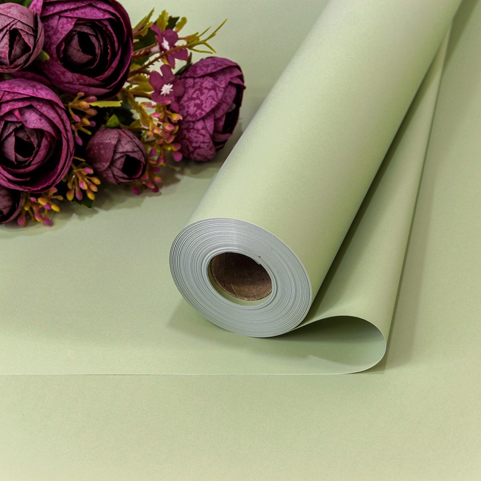 1838/4183 Плёнка 58см 800г матовая "Корейская" 65мкм Серо-зелёный 1/12 1838/4183 Плёнка 58см 800г матовая "Корейская" 65мкм Серо-зелёный 1/12