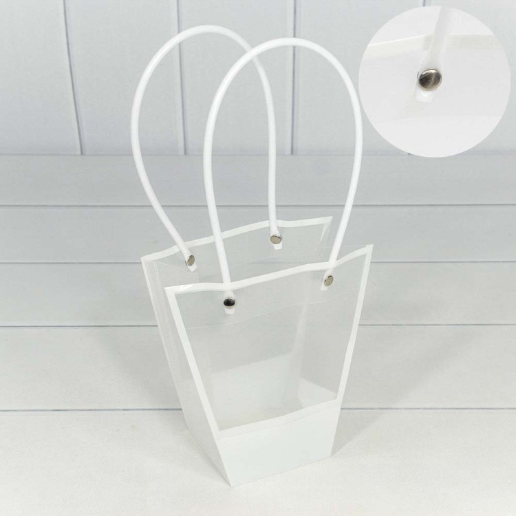 000175G/1 Пакет пластиковый "Ваза для цветов" 16*16*8 Белый 1/10 1/300