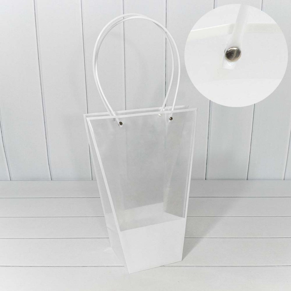 000175C/1 Пакет пластиковый "Ваза для цветов" 35*26*13 Белый 1/10 1/160