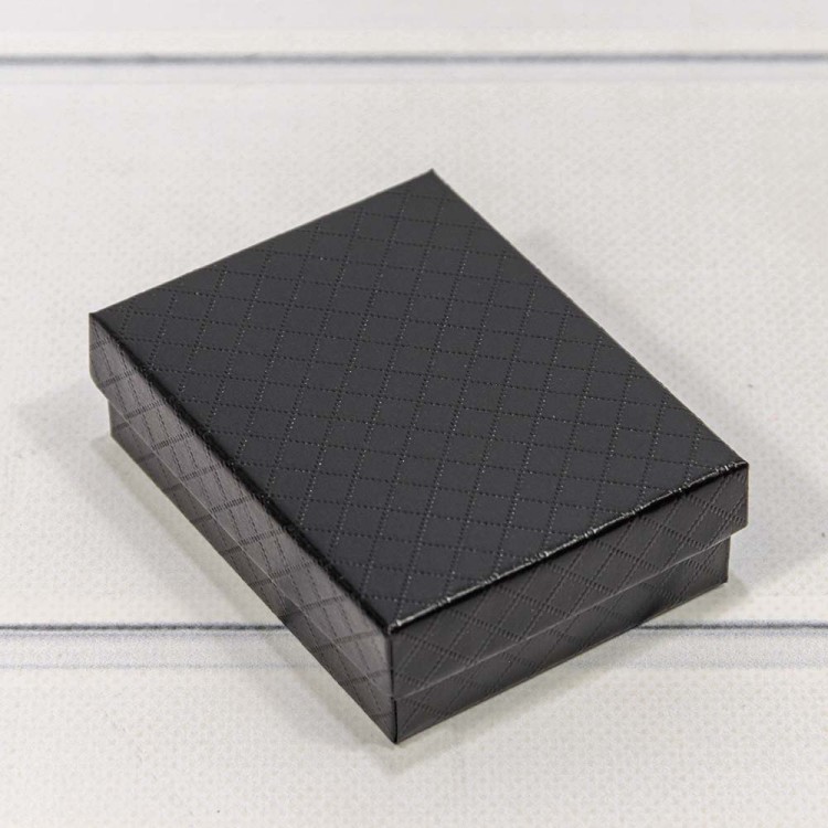 61279/7 Коробка Прямоугольная 9*7*2,8 "Ромбики" Чёрный 1/12 1/480