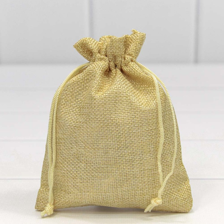 000809H/11 Мешочки из искусственного льна 12*15 Песочный 1/50 1/2000