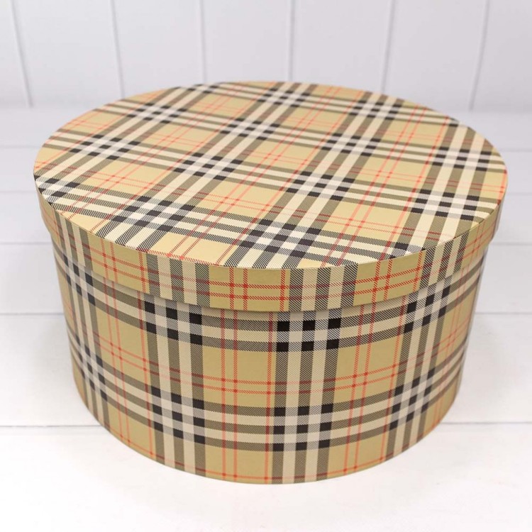 721813/1438 Набор коробок 1/10 круглый 35*17,3 см желтая клетка 1/4