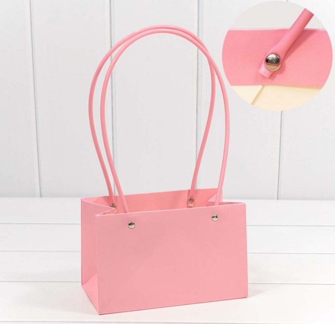 000171GA/26 Пакет подарочный "Ваза для цветов" 19*12*10,5 Тёмно-розовый 1/10 1/150