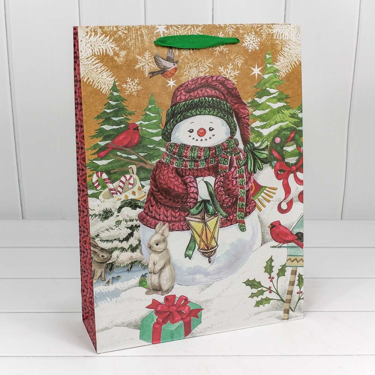 300367A Пакет подарочный Крафт "Новогодний" (микс) 33*45*11 150г 1/20 1/240