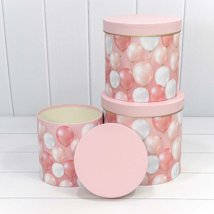 7202537/1 Коробки Цилиндр Набор 1/3 20,5*20 Розовый 1/12