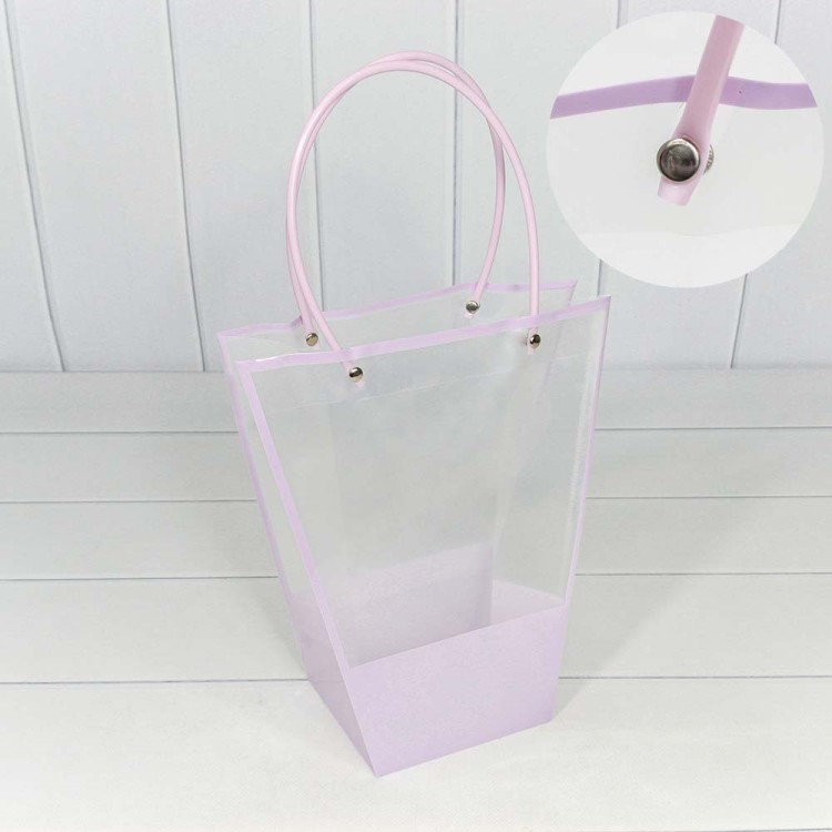 000175K/2 Пакет пластиковый "Ваза для цветов" 24*26*11 Сиреневый 1/10 1/200