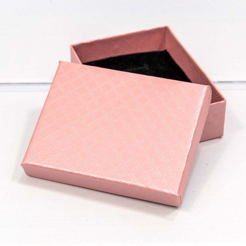 61279/4 Коробка Прямоугольная 7*9*2,8 "Ромбики" Розовый 1/12 1/480