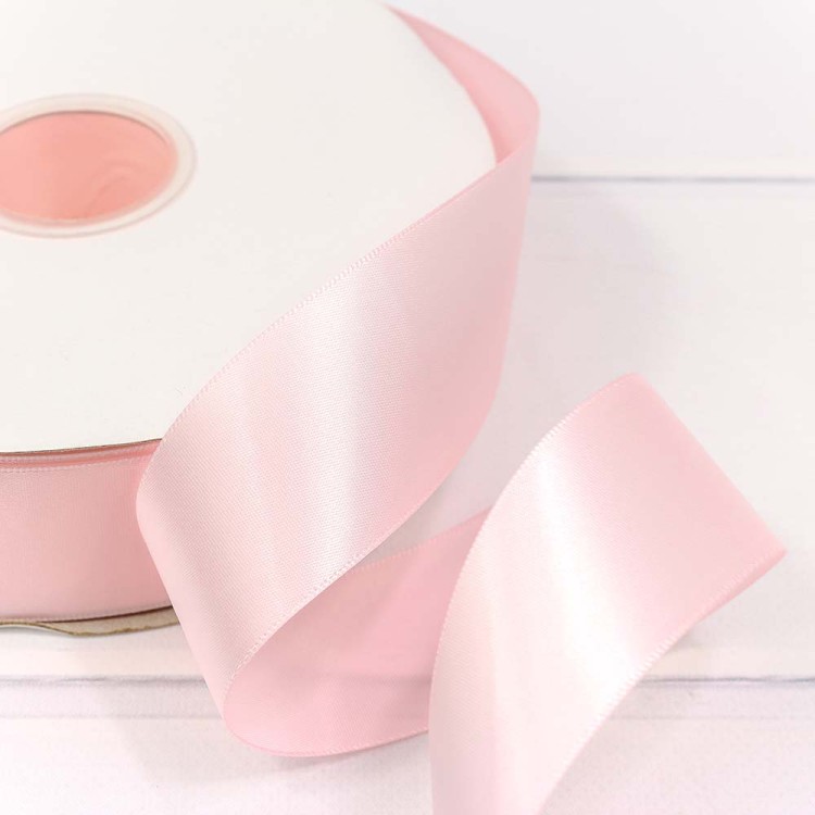 556-38/117 Лента атласная полиэстер 3,8 см 100 ярд розовый 1/9 1/36
