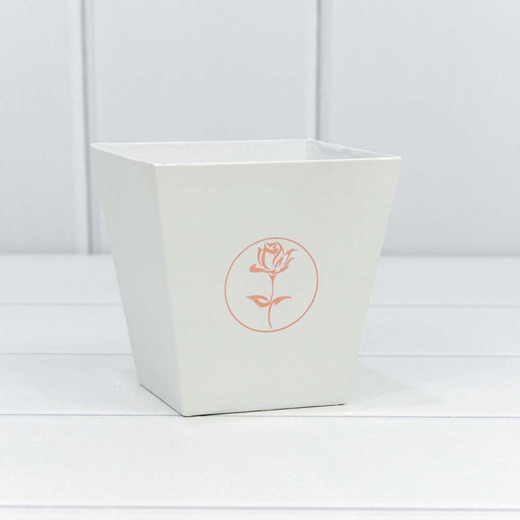 720111/2 Коробка "Ваза для цветов" 10,6*10,7*7,2 с тиснением "Мини" Белый 1/10 1/120