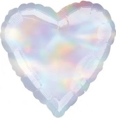 1205-0110 Шарик СЕРДЦЕ 45см Iridescent