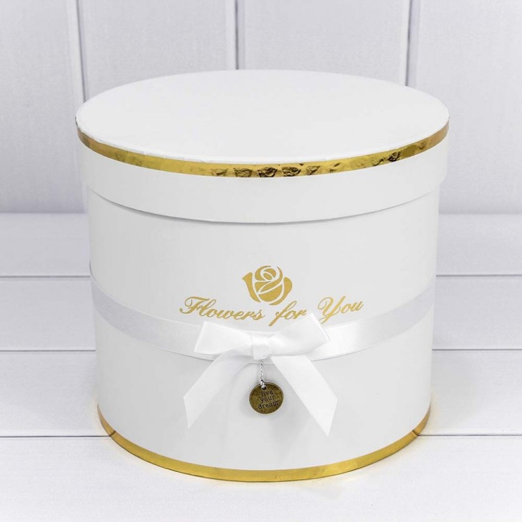 7215009/04170 Коробки Цилиндр Набор 1/5 22,5*19,5 "Flowers for you" Белый 1/8
