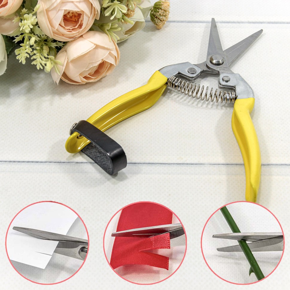 1051-6 Ножницы универсальные 18,5см Жёлтый 1/12 1/120