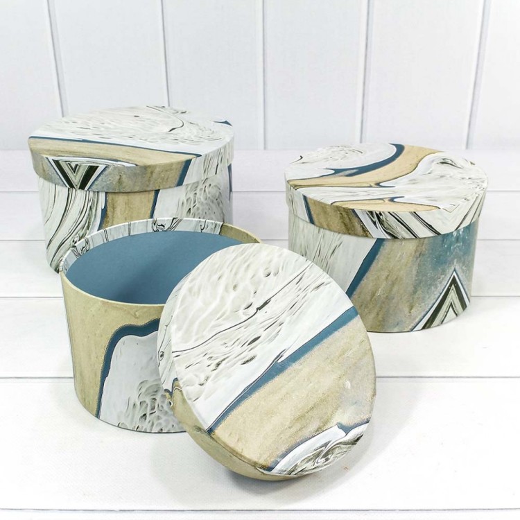 720770/1 Набор коробок 1/3 круглый 20*12,3 см Дизайнерский 1/24