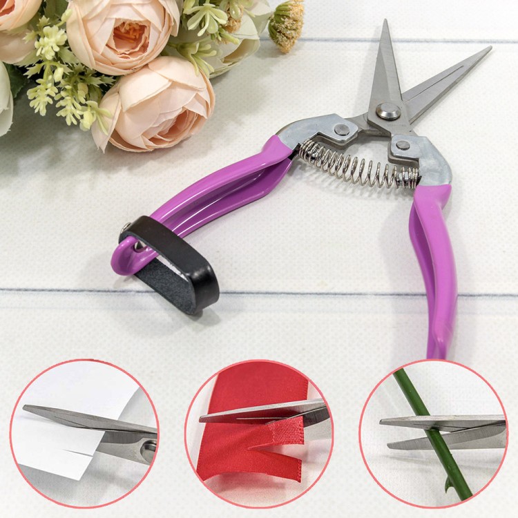 1052-5 Ножницы универсальные 19,8см Сиреневый 1/12 1/120