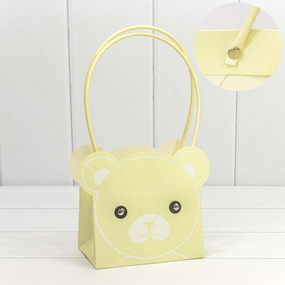 000176GA/29 Пакет подарочный "Ваза для цветов" 14,5*10*14,5 "Мишка" Бежевый 1/10 1/150 000176GA/29 Пакет подарочный "Ваза для цветов" 14,5*10*14,5 "Мишка" Бежевый 1/10 1/150