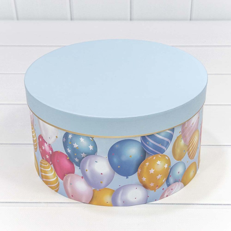 7202610/2 Коробки Круглые Набор 1/3 26*14 Голубой 1/12