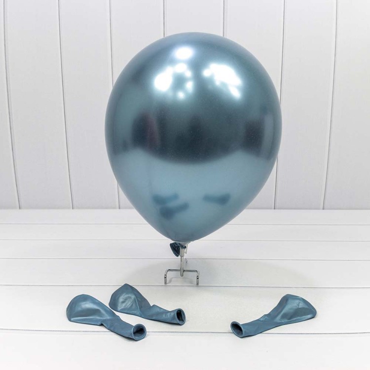 18100/4 Шарики воздушные из латекса "Хром" 11"/28см (50 шт.) 2,8г Голубой 1/120