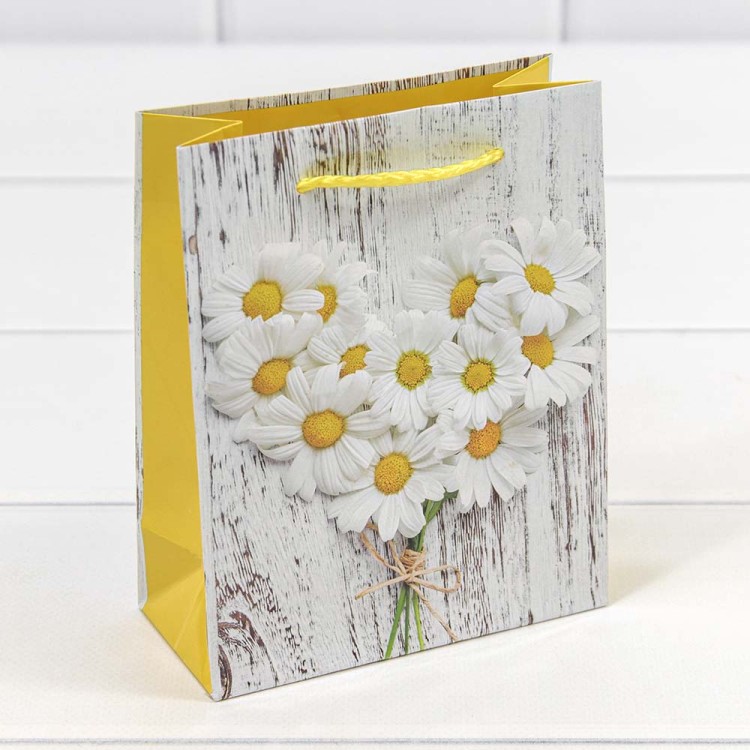 00019H Пакет подарочный "Цветы" 128г/м2 12*15*5,5 см (микс) 1/20 1/600