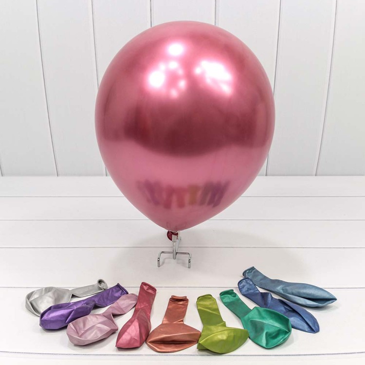 18100 Шарики воздушные из латекса "Хром" 11"/28см (50 шт.) 2,8г (микс) 1/120