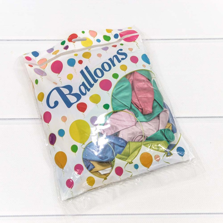 18100 Шарики воздушные из латекса "Хром" 11"/28см (50 шт.) 2,8г (микс) 1/120