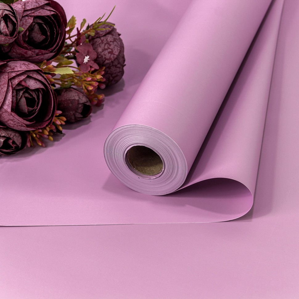 1838/257 Плёнка 58см 800г матовая "Корейская" 65мкм Светло-фиолетовый-257 1/12 1838/257 Плёнка 58см 800г матовая "Корейская" 65мкм Светло-фиолетовый-257 1/12