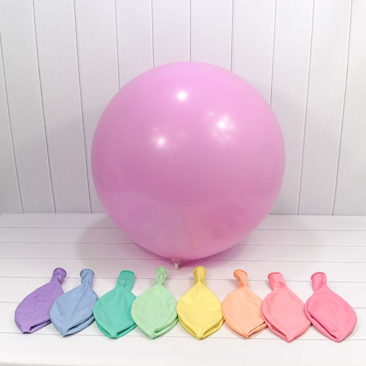 15200 Шарики воздушные из латекса "Макарун" 36"/90см (10 шт.) 35г (микс) 1/45