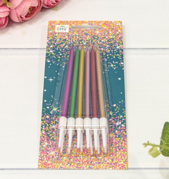 20010-30 Свечи для торта набор (12 шт.) 10см (микс) 1/12 1/288