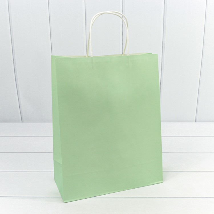 214C/2260 Пакет подарочный Крафт Зелёный 26*33*12 120г 1/20 1/240