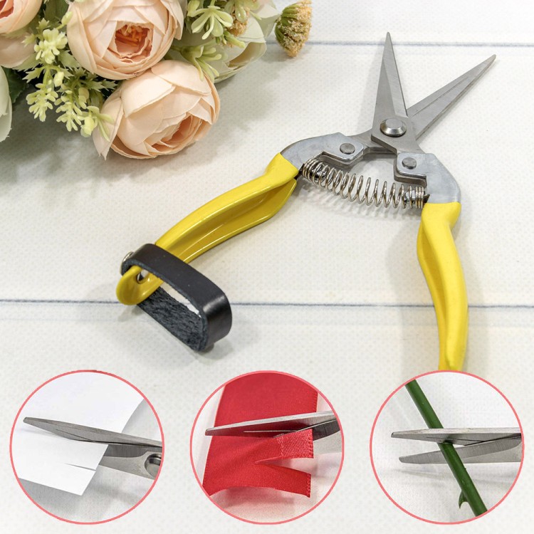 1052-6 Ножницы универсальные 19,8см Жёлтый 1/12 1/120