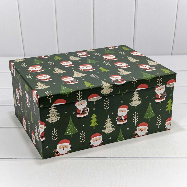 730604/2121 Коробки Прямоугольные Набор 1/10 34*26*15,3 "Дед Мороз" 1/6