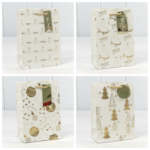 300382G Пакет подарочный с тиснением "Новый год" (микс) 14*20*8 210г 1/20 1/480