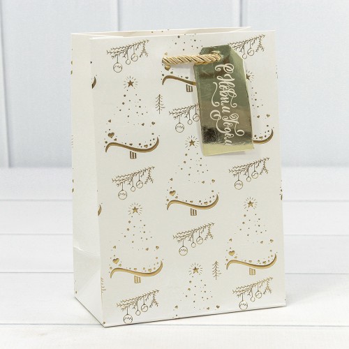 300382G Пакет подарочный с тиснением "Новый год" (микс) 14*20*8 210г 1/20 1/480