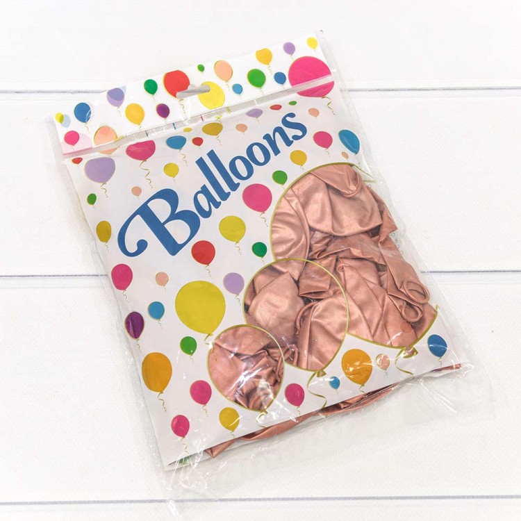 18100/2 Шарики воздушные из латекса "Хром" 11"/28см (50 шт.) 2,8г Серовато-красный 1/120