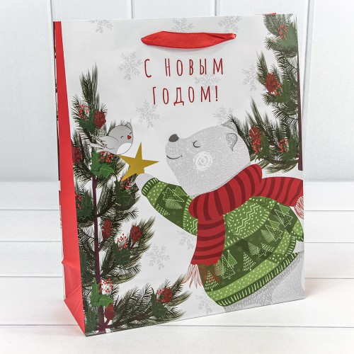 300430C	Пакет подарочный "Новый год" (микс 430) 26*32*10 128г 1/20 1/360