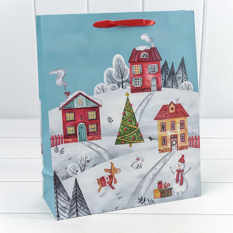 300430C Пакет подарочный "Новый год" (микс 430) 26*32*10 128г 1/20 1/360