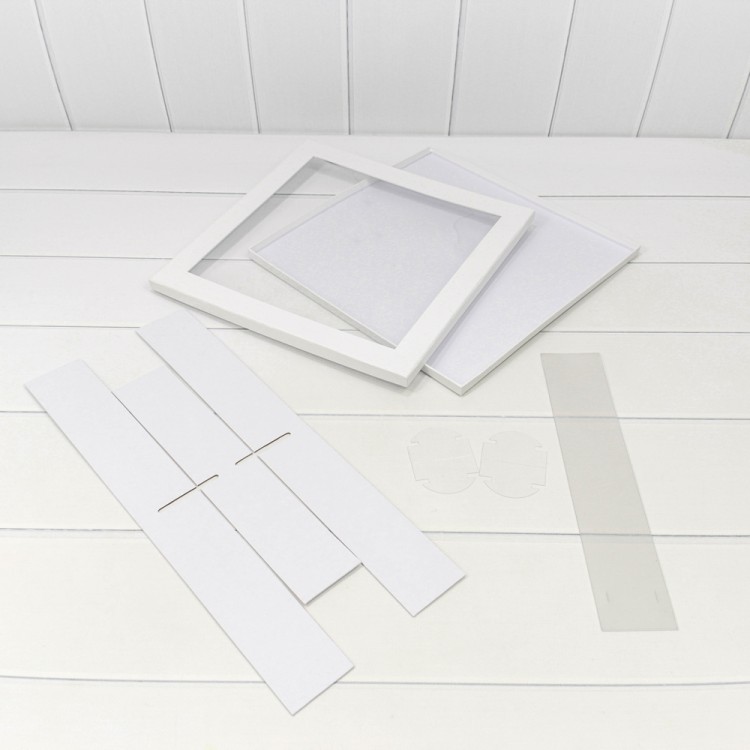 720906/1 Коробка Квадратная 35*35*7 сборная Белый 1/14