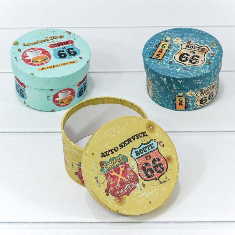 720264/3 Коробка круглая 10,8*5,2 см American (микс) 1/12 1/216