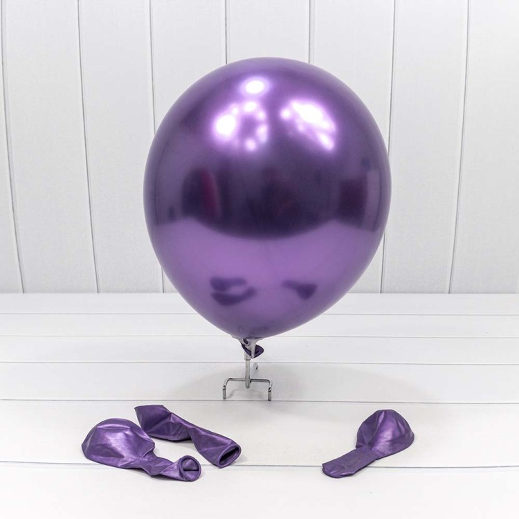 18100/3 Шарики воздушные из латекса "Хром" 11"/28см (50 шт.) 2,8г Фиолетовый 1/120