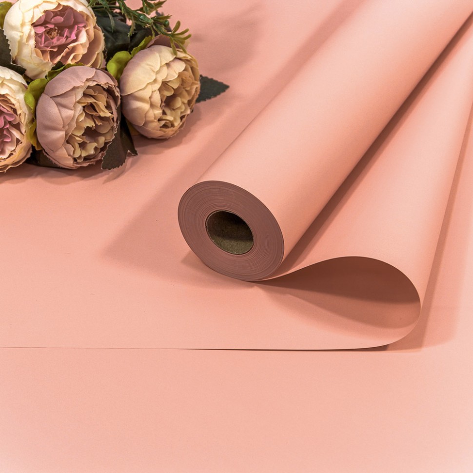 1838/2337 Плёнка 58см 800г матовая "Корейская" 65мкм Персиковый-2337 1/12 1838/2337 Плёнка 58см 800г матовая "Корейская" 65мкм Персиковый-2337 1/12