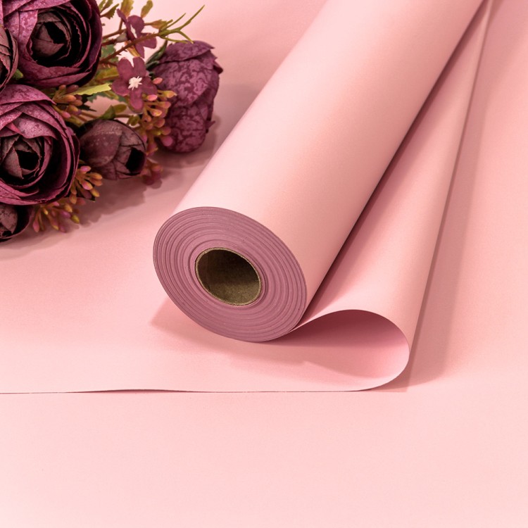 1838/2043 Плёнка 58см 800г матовая "Корейская" 65мкм Пыльно-розовый 1/12
