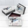 72091307/38 Коробки Прямоугольные Набор 1/3 29*21*9,5 "Financial News" (ассортимент) 1/12