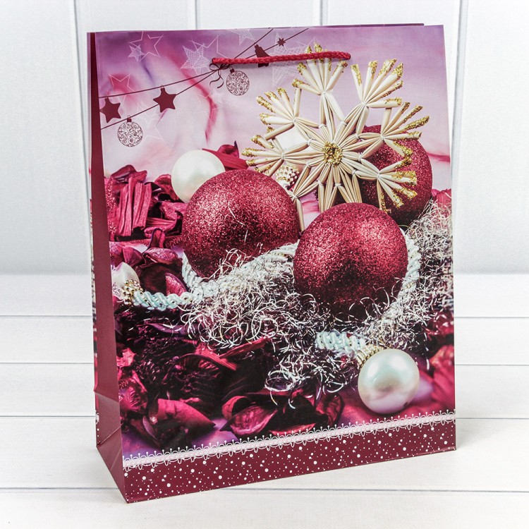 300431C Пакет подарочный "Новый год" (микс 431) 26*32*10 128г 1/20 1/360