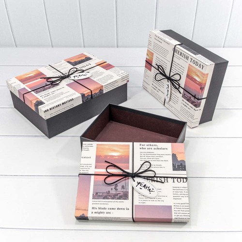 72091307/54 Коробки Прямоугольные Набор 1/3 29*21*9,5 "Cherish Today" (ассортимент) 1/12