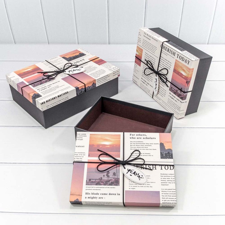 72091307/54 Коробки Прямоугольные Набор 1/3 29*21*9,5 "Cherish Today" (ассортимент) 1/12