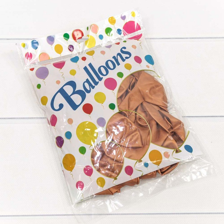 18100/6 Шарики воздушные из латекса "Хром" 11"/28см (50 шт.) 2,8г Медный 1/120