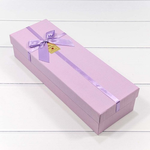 720504/4 Коробки Прямоугольные Набор 1/3 35*12*7,7 с бантиком "My Sweet Heart" Сиреневый 1/40